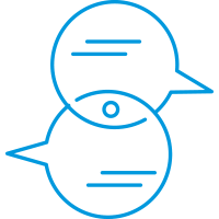 Online chat for communicating with visitors